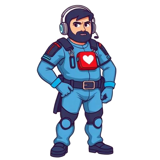 Genghis, resus commander mascot